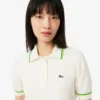 Cropped 3D naadloos stretch katoenen Polo voor dames