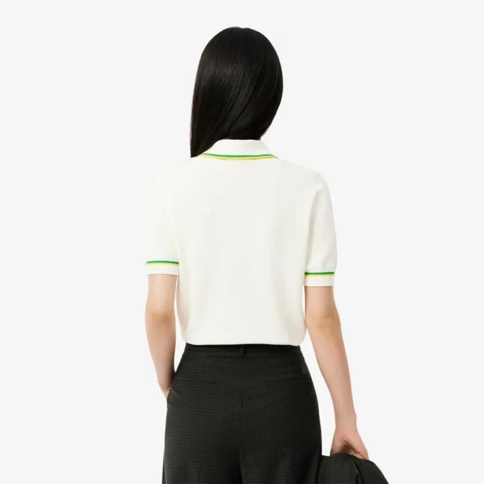 Cropped 3D naadloos stretch katoenen Polo voor dames
