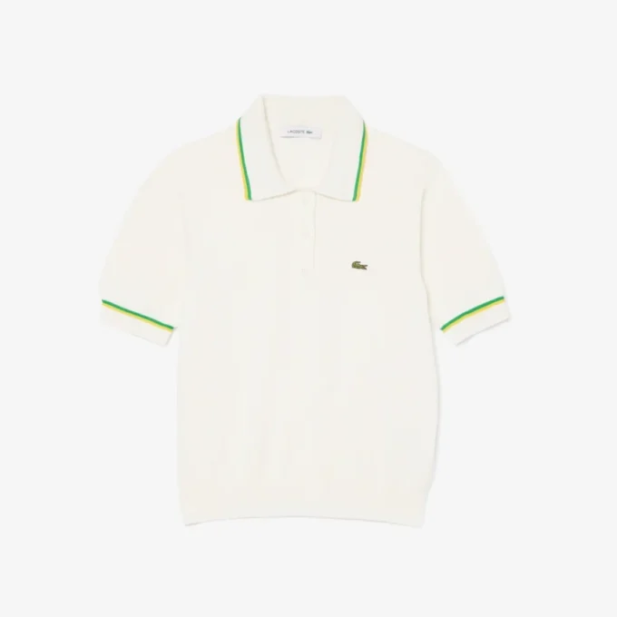 Cropped 3D naadloos stretch katoenen Polo voor dames