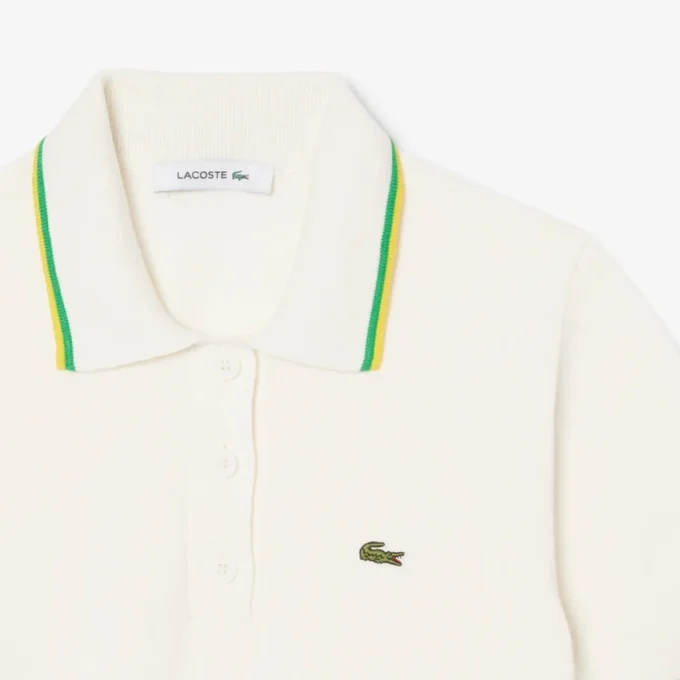 Cropped 3D naadloos stretch katoenen Polo voor dames