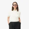 Cropped 3D naadloos stretch katoenen Polo voor dames