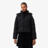 Dames donsjack met capuchon en relaxte pasvorm