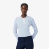Dames golfsweater met polokraag en stretch