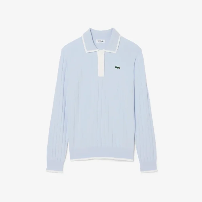 Dames golfsweater met polokraag en stretch