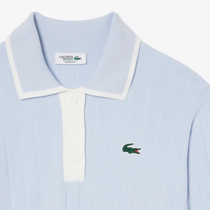 Dames golfsweater met polokraag en stretch