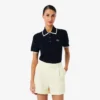 Dames golftrui met korte mouwen en polokraag