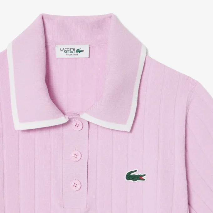 Dames golftrui met korte mouwen en polokraag