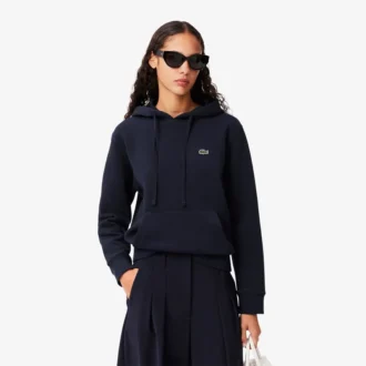 Dames hoodie met relaxte pasvorm van piqué