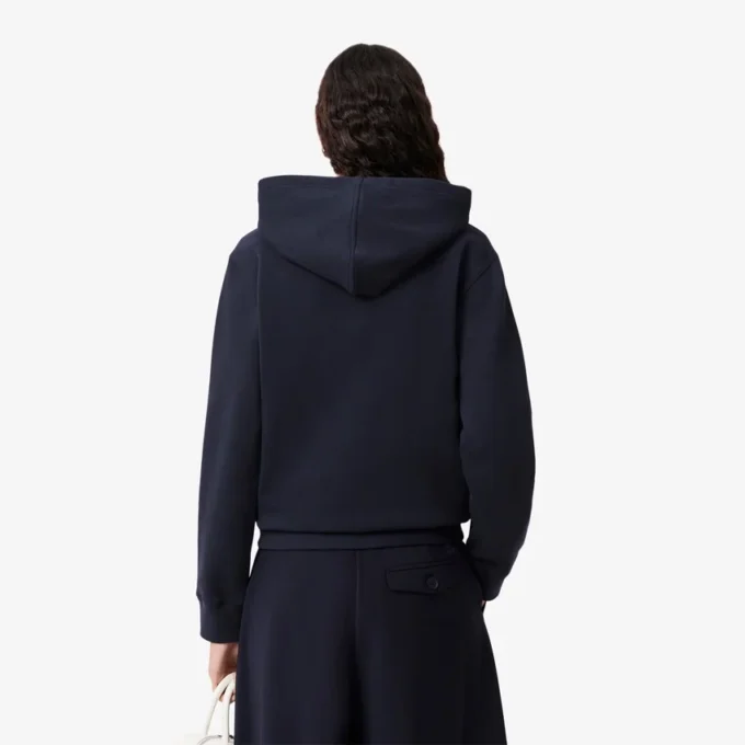 Dames hoodie met relaxte pasvorm van piqué