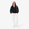 Dames Piqué-hoodie met rits