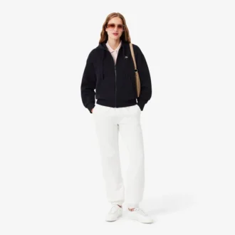 Dames Piqué-hoodie met rits