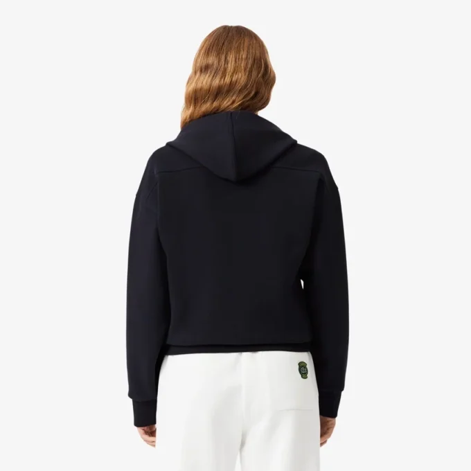 Dames Piqué-hoodie met rits