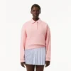 Dames Relaxed Fit geborduurde polo-Sweatshirt