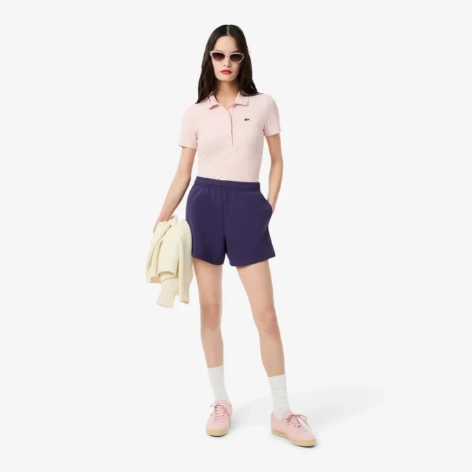 Dames short van dubbelzijdige piqué