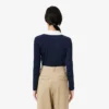 Dames Slim Fit Polo met lange mouwen en afwerkingsdetails