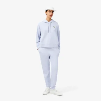 Dames sweatpants met logo en rechte pasvorm