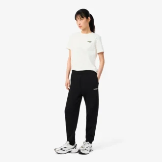 Dames sweatpants met logo en rechte pasvorm