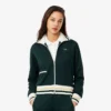 Dames-Sweatshirt met ritssluiting en streepaccent