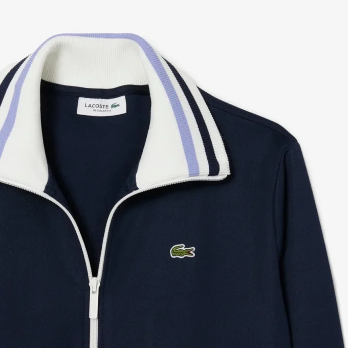 Dames-Sweatshirt met ritssluiting en streepaccent