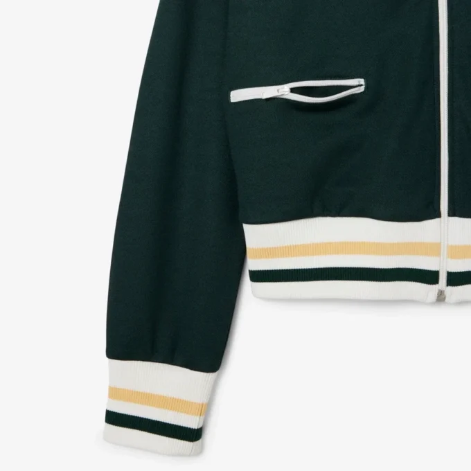 Dames-Sweatshirt met ritssluiting en streepaccent