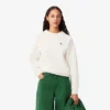 Dames-Sweatshirt met ronde hals en piqué-patroon