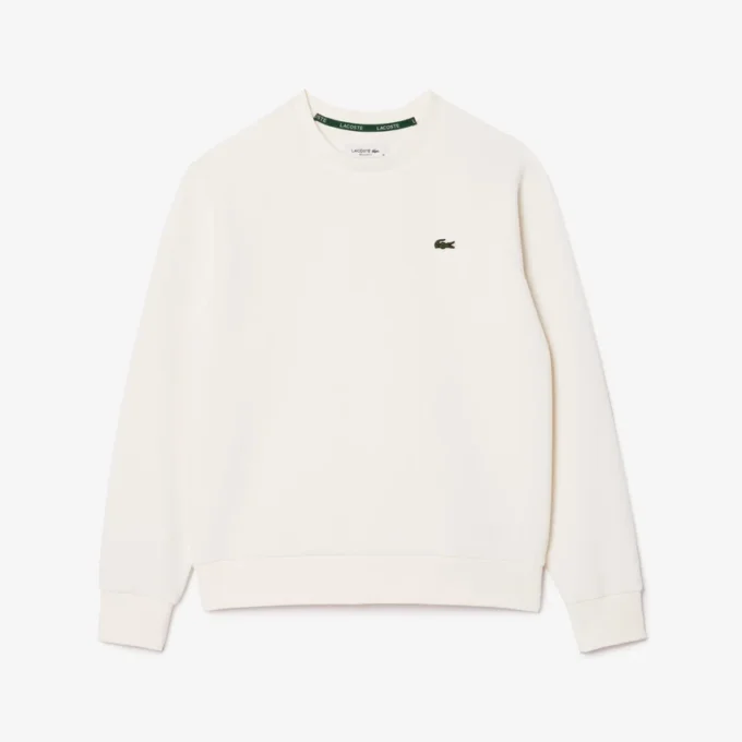 Dames-Sweatshirt met ronde hals en piqué-patroon