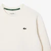 Dames-Sweatshirt met ronde hals en piqué-patroon