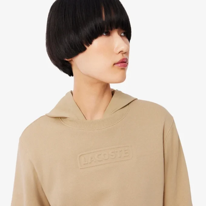 Dames-Sweatshirt van katoen met reliëflogo
