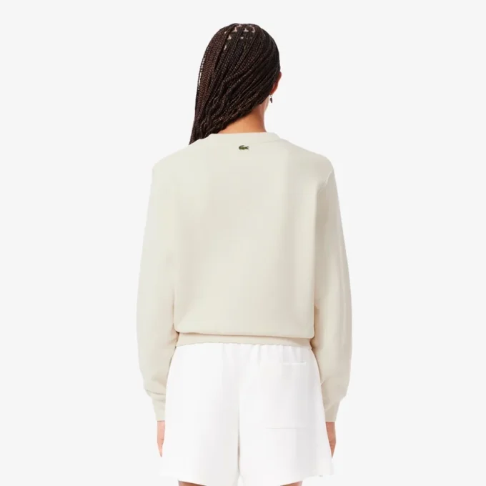 Dames-Sweatshirt van katoen met reliëflogo
