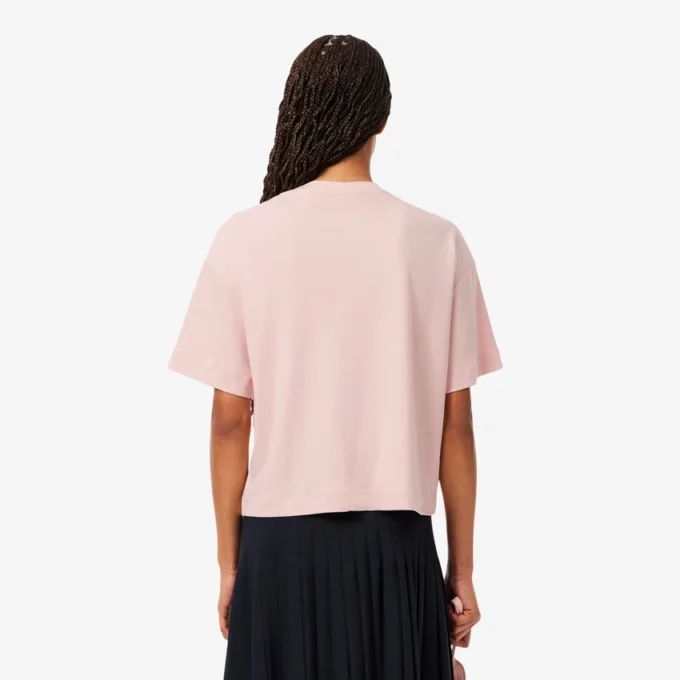 Dames T-shirt met relaxte pasvorm en krokodillenprint