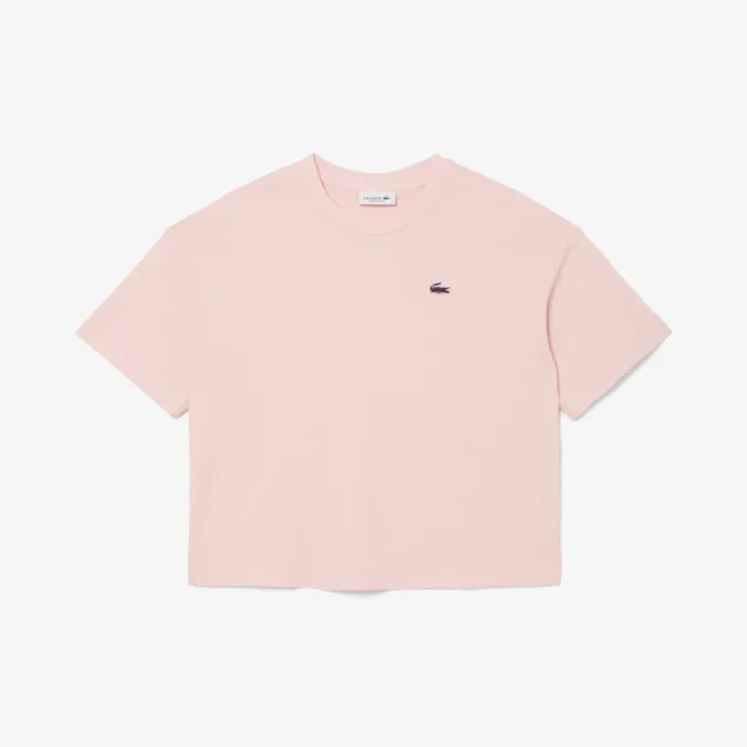 Dames T-shirt met relaxte pasvorm en krokodillenprint