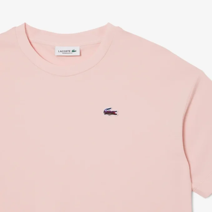 Dames T-shirt met relaxte pasvorm en krokodillenprint