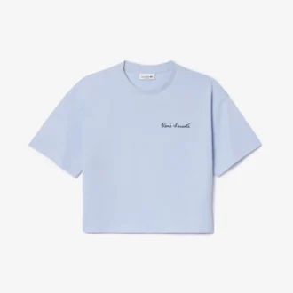 Dames T-shirt van katoen met logo en relaxte pasvorm
