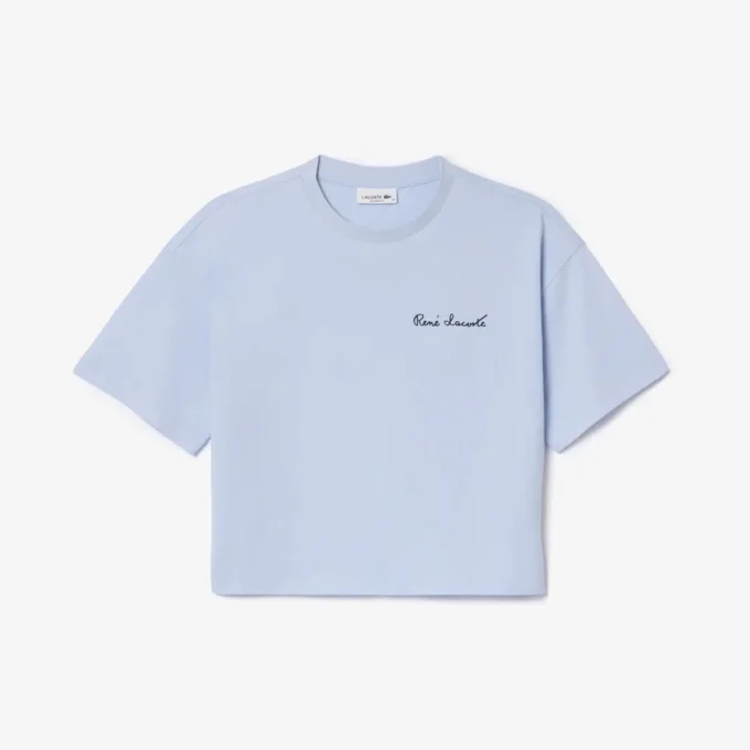 Dames T-shirt van katoen met logo en relaxte pasvorm