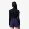 Dames trui van woljersey met polokraag