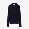 Dames trui van woljersey met polokraag