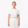 Dames Uv Protect Stripe Collar Tennis Polo