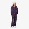 Dames velours joggingbroek met sierstukken