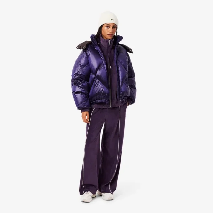 Dames velours joggingbroek met sierstukken