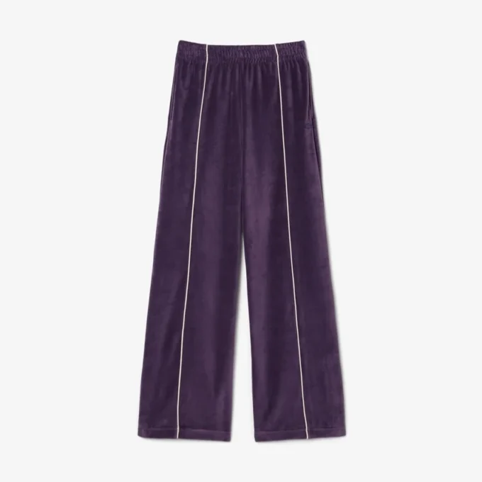 Dames velours joggingbroek met sierstukken