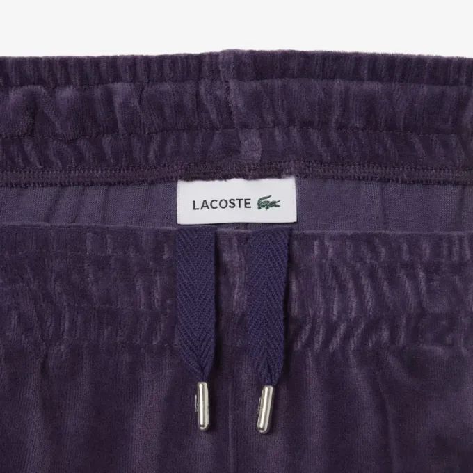 Dames velours joggingbroek met sierstukken