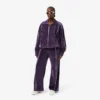 Dames velours joggingbroek met sierstukken