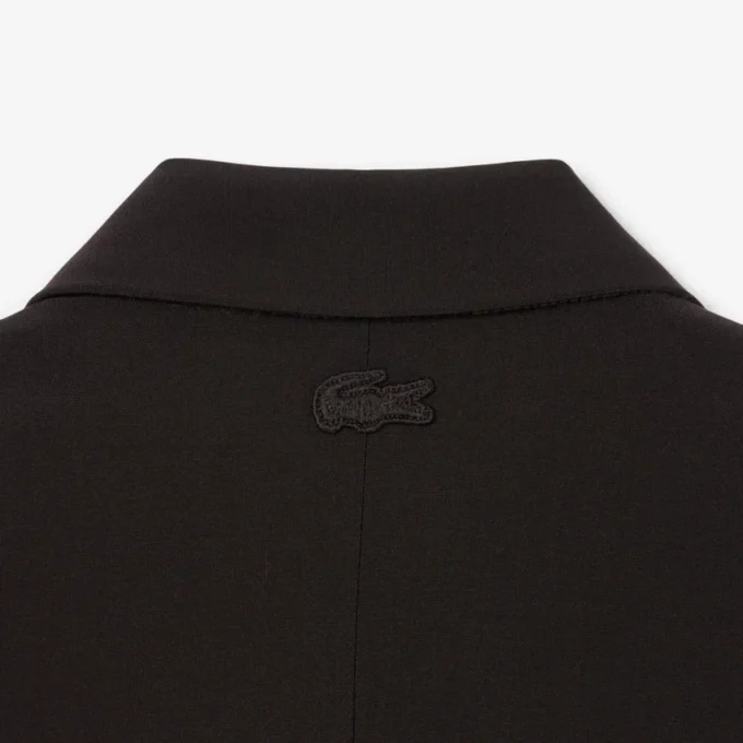 Damesblazer van wol met slim fit en geborduurd logo