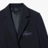 Damesblazer van wol met slim fit en geborduurd logo