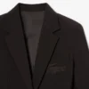 Damesblazer van wol met slim fit en geborduurd logo