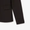 Damesblazer van wol met slim fit en geborduurd logo