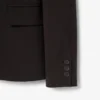 Damesblazer van wol met slim fit en geborduurd logo