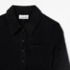 Damesjurk met polo-kraag van zachte geribde tricot