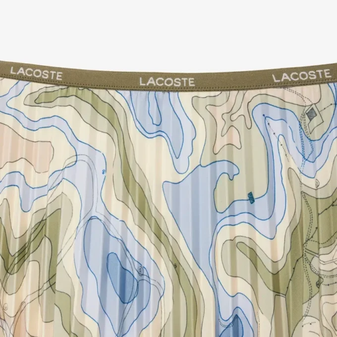Damesplooirok met Topography-print