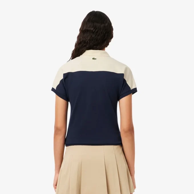Damespolo met strepen, slim fit, gemaakt in Frankrijk